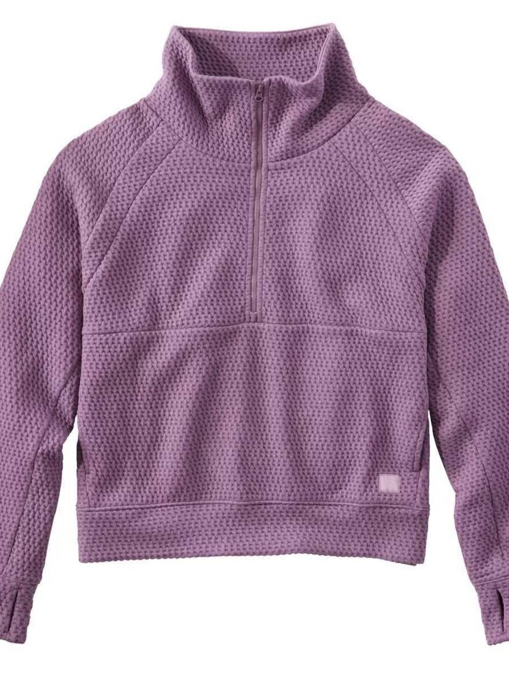 L.L.Bean Ridgeknit Mauve Oversized Half-Zip Pullover Small